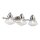 Wandlampe Bad Chrom aus Metall Glas B: 63,4 cm IP44 E27