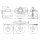 Wandlampe Bad Chrom aus Metall Glas B: 63,4 cm IP44 E27