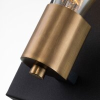 Wandleuchte Metall 22,5 cm hoch eckig klein für E27...