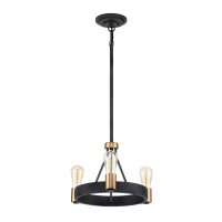 Lustre rond D : 42,2 cm H : max. 117,5 cm Métal 3x...