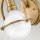 Wandlampe Metall Glas H: 23,3 cm in Messing Antik Weiß