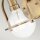 Wandlampe Metall Glas E27 H: 23,3 cm in Messing Antik