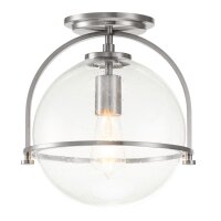 Deckenlampe Metall Glas D: 28,2 cm rund E27 SAGAR