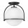 Deckenlampe Metall Glas Ø 28,2 cm rund Schwarz Weiß E27