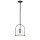 Suspension métal verre E27 ronde D : 28,9 cm noir