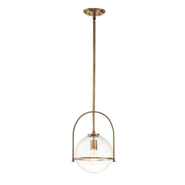 Lampe à suspendre métal verre Ø 28,9 cm rond E27 Vintage