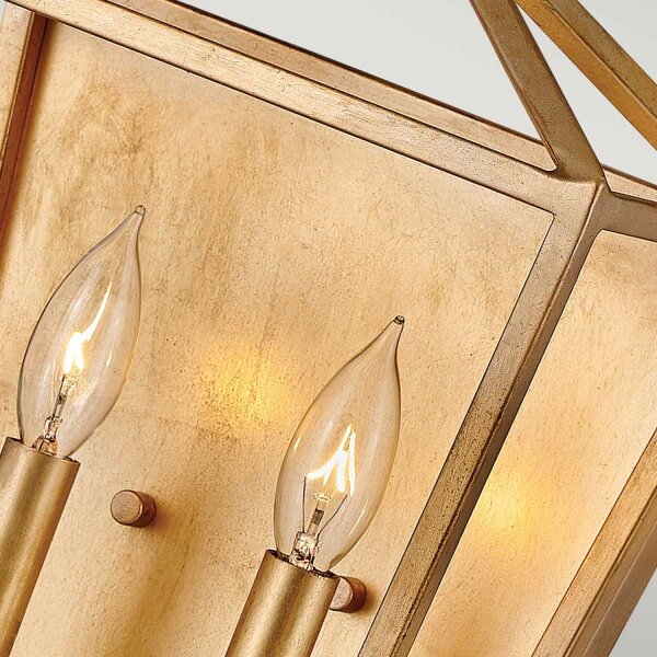 Wandlampe Metall E14 H: 43,1 cm in Messing Antik TARIN