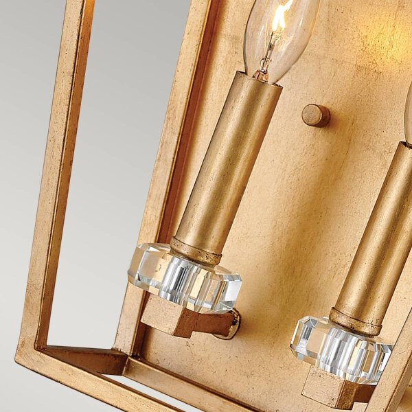 Wandlampe Metall E14 H: 43,1 cm in Messing Antik TARIN