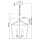 Suspension métal E14 40,5 cm de large H : max. 216,9 cm