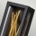 LED Wandlampe Metall H: 61 cm in Schwarz Gold eckig