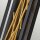 LED Wandlampe Metall H: 61 cm in Schwarz Gold eckig