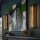 LED Wandlampe Metall H: 61 cm in Schwarz Gold eckig