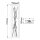 LED Wandlampe Metall H: 61 cm in Schwarz Gold eckig