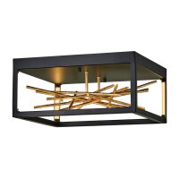 Deckenleuchte LED in Schwarz Gold indirekt Metall VALIA