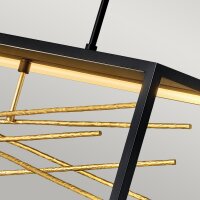 Suspension LED noir or 113 cm de long 3000 K réglable