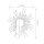 Applique murale cristal métal E14 L : 31,8 cm en or noir