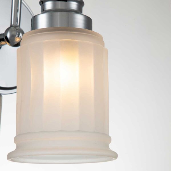 Lampe de salle de bain métal verre H : 23,7 cm IP44 G9 LED 3000 K