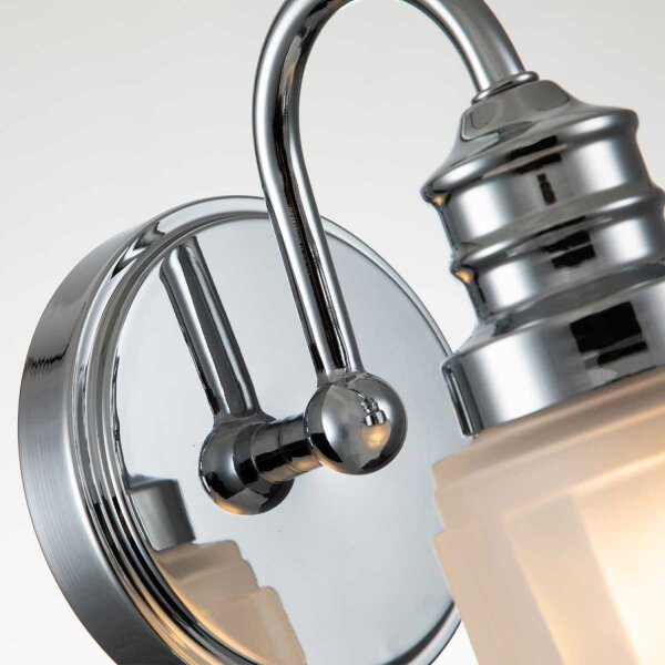 Lampe de salle de bain métal verre H : 23,7 cm IP44 G9 LED 3000 K