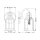 Lampe de salle de bain métal verre H : 23,7 cm IP44 G9 LED 3000 K