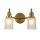 Applique salle de bain LED G9 IP44 35,7 cm de large métal verre art nouveau