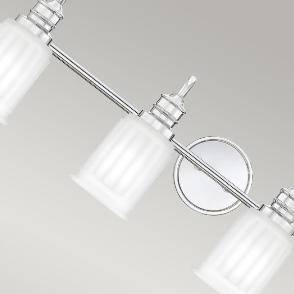 Lampe de salle de bain murale chrome blanc L : 81,3 cm IP44 G9 LED