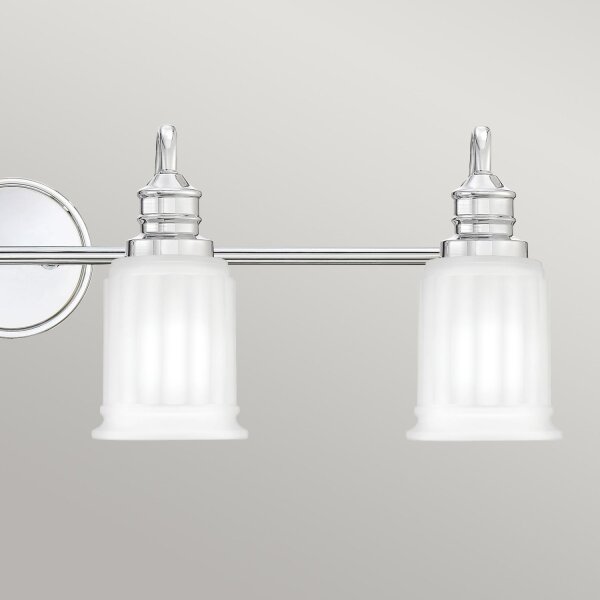 Lampe de salle de bain murale chrome blanc L : 81,3 cm IP44 G9 LED