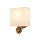 Wandlampe Stoffschirm H: 25,4 cm in Blattgold Weiß