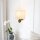 Wandlampe Stoffschirm H: 25,4 cm in Blattgold Weiß