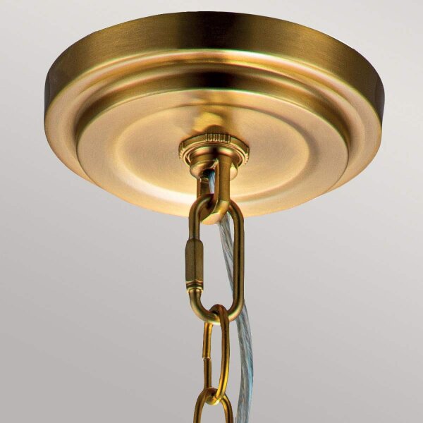 Lampe à suspendre métal verre ronde D : 21,6 cm H : max. 196,9 cm E27