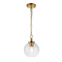 Lampe &agrave; suspendre m&eacute;tal verre ronde D :...