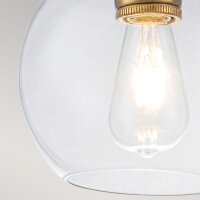 Hängelampe Metall Glas rund D: 21,6 cm H: max. 196,9...