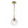 Lampe à suspendre métal verre ronde D : 21,6 cm H : max. 196,9 cm E27