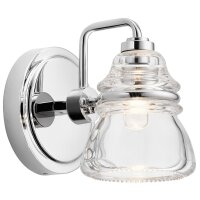 Wandleuchte Bad LED G9 IP44 H: 16,3 cm Chrom poliert