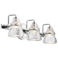 Badezimmerlampe Spiegel Metall Glas 55,9 cm breit IP44 G9...