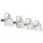 Wandlampe Badezimmer IP44 78,3 cm breit Metall Glas 4x G9 LED