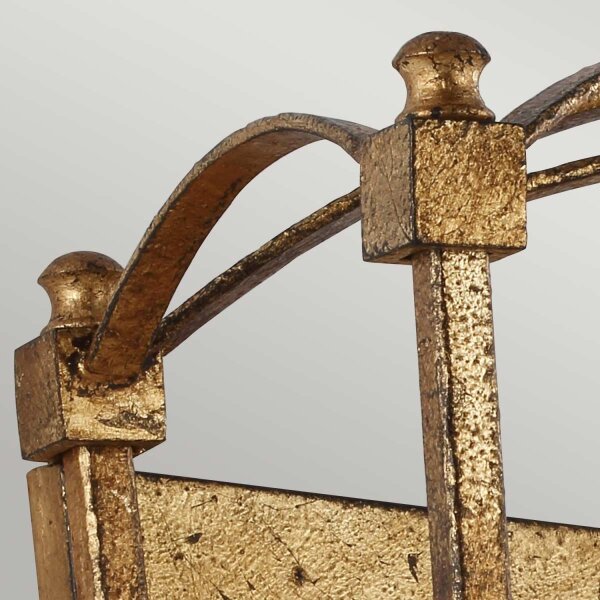 Wandleuchte Metall E14 36,1 cm hoch in Antikgold ZENOR
