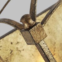 Wandleuchte Metall E14 36,1 cm hoch in Antikgold ZENOR