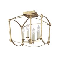 Deckenlampe Metall E14 36,5 cm breit in Antikgold