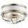 Plafonnier métal verre D : 30,5 cm rond 2x E27