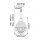 Pendelleuchte Glas Metall E27 Ø 20,4 cm in Messing Weiß