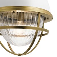 Suspension E27 D : 40,8 cm métal verre en laiton...