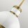 Suspension E27 D : 40,8 cm métal verre en laiton blanc
