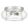 Plafonnier métal verre Ø 30,5 cm IP44 chrome salle de bain