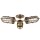 Deckenleuchte Bad IP44 B: 65,4 cm 3x E27 Metall Glas Vintage