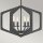 Lustre rustique noir antique métal L : 51,2 cm 4x E14