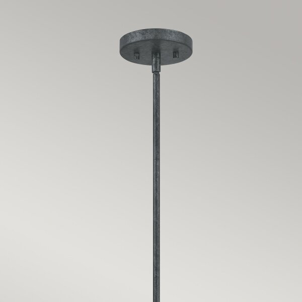 Lustre Rustique Noir Antique L : 40,6 cm 3x E14 Métal