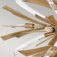 Suspension métal cristal L : 91,4 cm grand en or...
