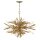 Suspension métal cristal L : 91,4 cm grand en or bruni