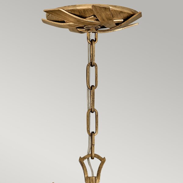 Kronleuchter Gold brüniert Ø 74,3 cm aus Metall Kristall