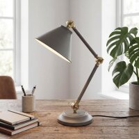 Lampe de bureau grise Bureau Articulations E27 IAOLIA
